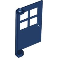 Lego dveře s oknem (prosklené) 1x4x5, tmavě modrá (4512689)
